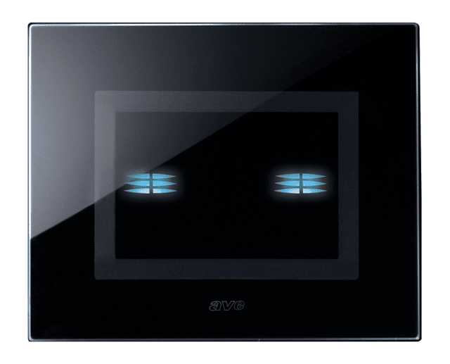 Placca comandi luce Ave Touch in vetro, colore nero assoluto finitura lucida, per due comandi a scomparsa, installata su scatola rettangolare standard 3 moduli. Comando a sfioro, retroilluminazione con luce a led azzurro. Misura L 12 x P 0,9 x H 9,8 cm. Prezzo 62,71 euro Iva esclusa. Placca comandi luce Ave Touch in vetro, colore nero assoluto finitura lucida, per due comandi a scomparsa, installata su scatola rettangolare standard 3 moduli. Comando a sfioro, retroilluminazione con luce a led azzurro. Misura L 12 x P 0,9 x H 9,8 cm. Prezzo 62,71 euro Iva esclusa.