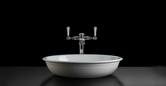 lavandino classico bagno Radford 51 di Victoria + Albert bianco in Quarrycast® lavandino classico bagno Radford 51 di Victoria + Albert bianco in Quarrycast®