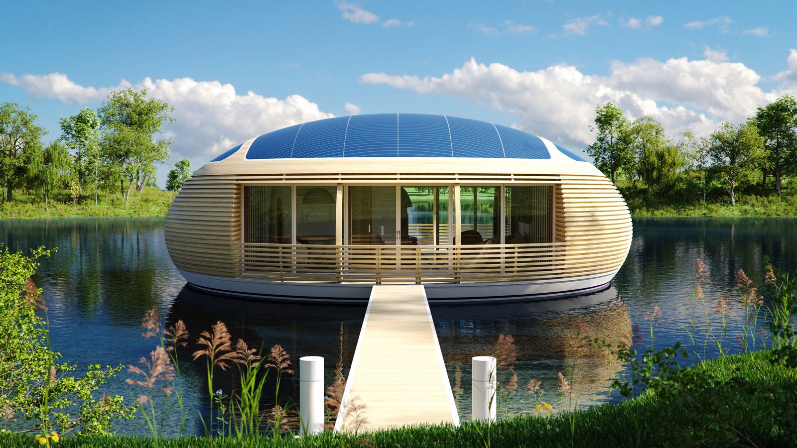Una casa ecologica sospesa sullacqua cose di casa Progetto casa ecologica