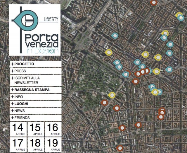 La mappa delle location coinvolte nel distretto Porta Venezia in design Liberty. www.portaveneziaindesign.com La mappa delle location coinvolte nel distretto Porta Venezia in design Liberty. www.portaveneziaindesign.com