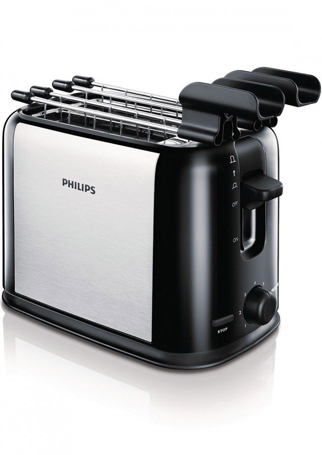 Il tostapane HD2589/20 di Philips è dotato di 7 impostazioni diverse e di un segnale acustico che avverte quando i toast sono pronti. Può scongelare e riscaldare il pane freddo o dorare ulteriormente quello già tostato. Dispone di 2 griglie e di sistema di sicurezza di spegnimento automatico. Prezzo 39,99 euro. www.philips.it Il tostapane HD2589/20 di Philips è dotato di 7 impostazioni diverse e di un segnale acustico che avverte quando i toast sono pronti. Può scongelare e riscaldare il pane freddo o dorare ulteriormente quello già tostato. Dispone di 2 griglie e di sistema di sicurezza di spegnimento automatico. Prezzo 39,99 euro. www.philips.it
