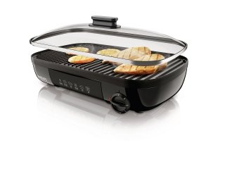 Viva Collection Barbecue HD6323/20, regolabile da 70 °C a 230 °C, ha sia piastra liscia, adatta a cuocere pietanze piccole, sia parte scanalata per carne o salsicce. La griglia inclinata consente al grasso in eccesso di passare nell'apposito vassoio riducendo gli odori e il fumo. Prezzo 100,99 euro. www.philips.it Viva Collection Barbecue HD6323/20, regolabile da 70 °C a 230 °C, ha sia piastra liscia, adatta a cuocere pietanze piccole, sia parte scanalata per carne o salsicce. La griglia inclinata consente al grasso in eccesso di passare nell'apposito vassoio riducendo gli odori e il fumo. Prezzo 100,99 euro. www.philips.it