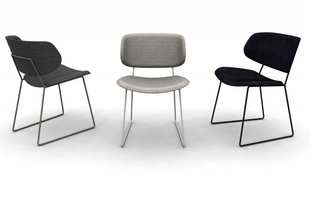 Claire di Calligaris è una sedia a slitta con l'ampia seduta e lo schienale imbottiti e rivestiti in pelle o in tessuto Denver trattato Teflon che lo rende idrorepellente e antimacchia. La struttura è in metallo verniciato disponibile in quattro colori opachi. Misura L 52 x P 51 H 79 cm. www.calligaris.it Claire di Calligaris è una sedia a slitta con l'ampia seduta e lo schienale imbottiti e rivestiti in pelle o in tessuto Denver trattato Teflon che lo rende idrorepellente e antimacchia. La struttura è in metallo verniciato disponibile in quattro colori opachi. Misura L 52 x P 51 H 79 cm. www.calligaris.it