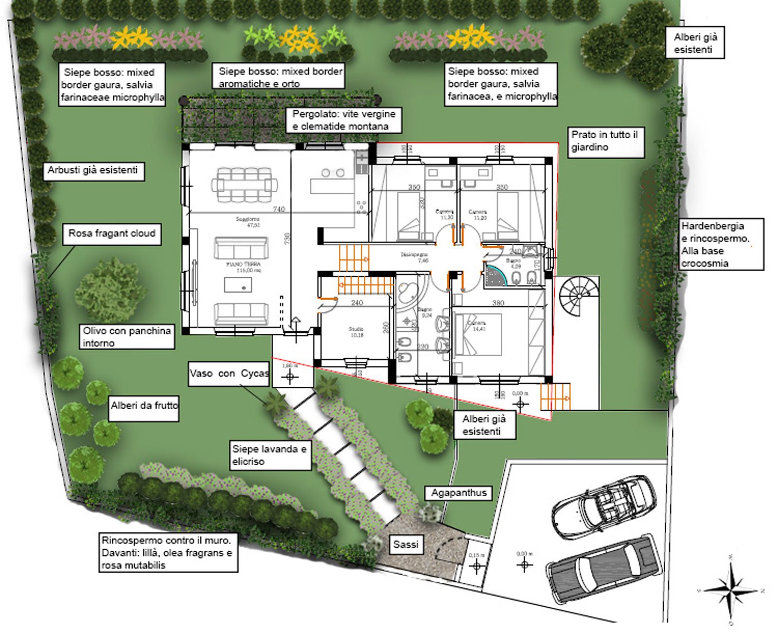 Un progetto per il giardino della villetta cose di casa Villa moderna progetto