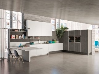 cucina in legno Nobilitato Olmo Tundra per Way di Snaidero cucina in legno Nobilitato Olmo Tundra per Way di Snaidero