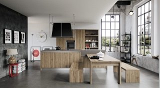 cucina in nobilitato rovere Kalì 1 di Arredo3 cucina in nobilitato rovere Kalì 1 di Arredo3
