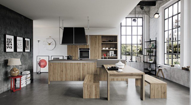 cucina in nobilitato rovere Kalì 1 di Arredo3 cucina in nobilitato rovere Kalì 1 di Arredo3
