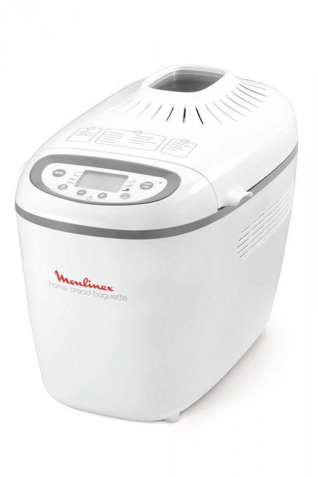 Grazie a un particolare supporto con Home Bread Baguette di Moulinex è possibile cuocere fino a quattro baguette. Con contenitore capiente fino 1.500 gr, ha16 programmi preimpostati e è regolabile su 3 livelli di doratura. L’oblò trasparente consente il controllo durante la cottura. Prezzo: 190,90 euro. www.moulinex.it Grazie a un particolare supporto con Home Bread Baguette di Moulinex è possibile cuocere fino a quattro baguette. Con contenitore capiente fino 1.500 gr, ha16 programmi preimpostati e è regolabile su 3 livelli di doratura. L’oblò trasparente consente il controllo durante la cottura. Prezzo: 190,90 euro. www.moulinex.it