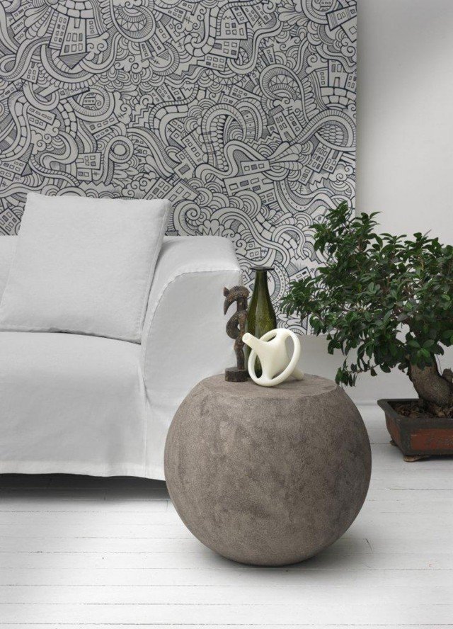 Bong di Cappellini è stato presentato in una nuova finitura pietra lavica realizzata con la tecnica di decorazione tridimensionale che garantisce colori naturali e una superficie porosa tipica della pietra. La struttura sferica è in vetroresina verniciata. Misura ø 48 x H 40 cm. www.cappellini.it Bong di Cappellini è stato presentato in una nuova finitura pietra lavica realizzata con la tecnica di decorazione tridimensionale che garantisce colori naturali e una superficie porosa tipica della pietra. La struttura sferica è in vetroresina verniciata. Misura ø 48 x H 40 cm. www.cappellini.it