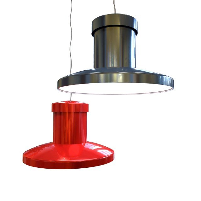 lampada a sospensione Chapeau di Zava rosso e nero lampada a sospensione Chapeau di Zava rosso e nero