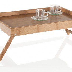 Vassoio Da Letto In Legno - Tavolino Portatile Per Colazione O Spuntini - Foto 2