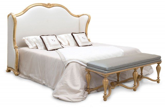 letto 1365K di Giovannini Roberto rivestito in seta letto 1365K di Giovannini Roberto rivestito in seta