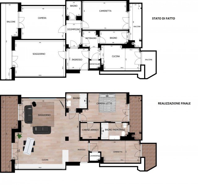 95 mq: una casa con più spazio e più luce. grazie alla demolizione ... Planimetrie di case