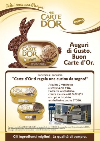 La locandina del concorso “Carte D’Or ti regala una cucina da sogno” La locandina del concorso “Carte D’Or ti regala una cucina da sogno”