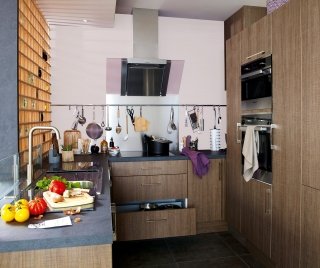 cucina piccola compatta Delinia Topaze cacao di Leroy Merlin cucina piccola compatta Delinia Topaze cacao di Leroy Merlin