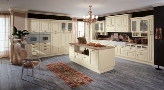 cucina country chic in legno laccato chiaro Rosa di Febal cucina country chic in legno laccato chiaro Rosa di Febal