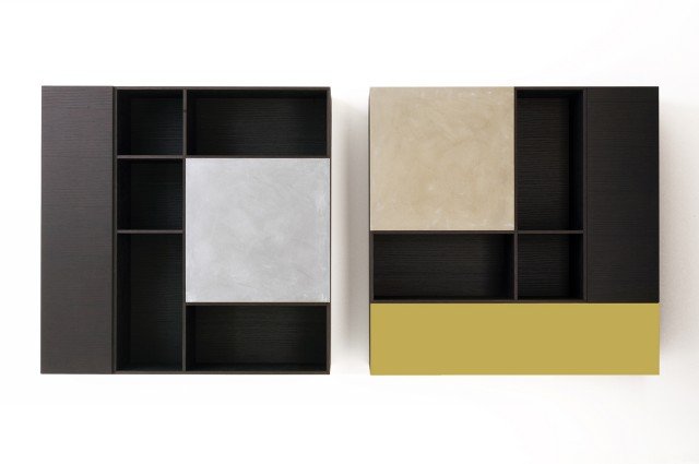 T030, design Piero Lissoni, è un sistema a casse versatile nella composizione e nelle possibilità estetiche: la serie di elementi chiusi Box, studiata per semplificare progetto e installazione ampliandone però le possibilità espressive – con giochi di pieni e di vuoti –, allarga la sua già ricca offerta di varianti con la materica finitura Argilla. T030, design Piero Lissoni, è un sistema a casse versatile nella composizione e nelle possibilità estetiche: la serie di elementi chiusi Box, studiata per semplificare progetto e installazione ampliandone però le possibilità espressive – con giochi di pieni e di vuoti –, allarga la sua già ricca offerta di varianti con la materica finitura Argilla.