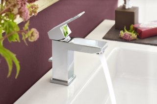 miscelatore monocomando Eurocube ES di Grohe con tecnologia Grohe EcoJoy® per risparmiare acqua miscelatore monocomando Eurocube ES di Grohe con tecnologia Grohe EcoJoy® per risparmiare acqua