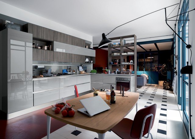 cucina Carrera.Go Plus di Veneta Cucine colorazione Grigio Metallo Plus cucina Carrera.Go Plus di Veneta Cucine colorazione Grigio Metallo Plus