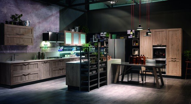 cucina con ante di City di Stosa Cucine in nobilitato nella finitura rovere syncroporo cucina con ante di City di Stosa Cucine in nobilitato nella finitura rovere syncroporo
