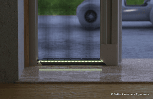 Zanzariera Scenica laterale senza barriere, prodotta anche nella versione a incasso. Ingombro totale di 53 mm. Compensazione in altezza e larghezza fino a +8 mm. Fettuccia con bottoni antivento. Zanzariera ergonomica, di design, senza guida a pavimento, con sistema fosforescenza notturna. www.bettio.it Zanzariera Scenica laterale senza barriere, prodotta anche nella versione a incasso. Ingombro totale di 53 mm. Compensazione in altezza e larghezza fino a +8 mm. Fettuccia con bottoni antivento. Zanzariera ergonomica, di design, senza guida a pavimento, con sistema fosforescenza notturna. www.bettio.it