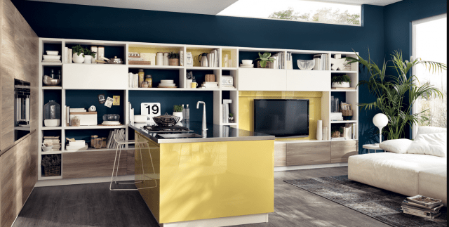 cucina gialla Motus di Scavolini cucina gialla Motus di Scavolini