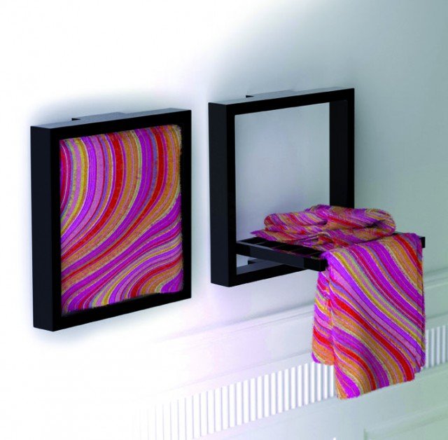 scaldasalviette elettrico nero Towel Box di deltacalor scaldasalviette elettrico nero Towel Box di deltacalor