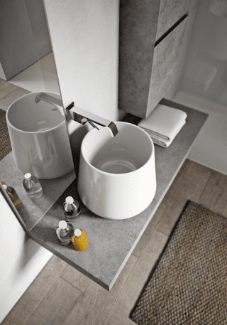 lavabo Catino collezione Cubik by Idea di Ideagroup in ceramica bianca lavabo Catino collezione Cubik by Idea di Ideagroup in ceramica bianca
