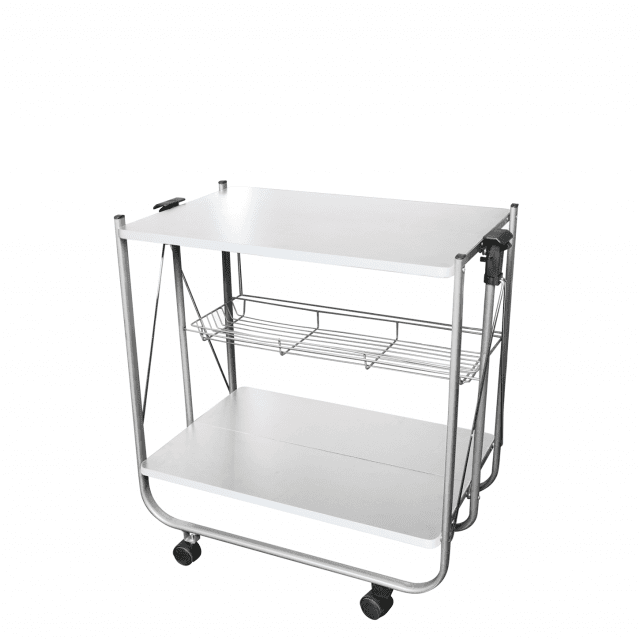 Il carrello portavivande Salvaspazio di Maiuguali ha la struttura in metallo lucido e i piani in Mdf bianco; è pieghevole per poterlo chiudere quando non serve. Misura L 69 x P 40 x H 68 cm. Prezzo 114 euro. www.maiuguali.it Il carrello portavivande Salvaspazio di Maiuguali ha la struttura in metallo lucido e i piani in Mdf bianco; è pieghevole per poterlo chiudere quando non serve. Misura L 69 x P 40 x H 68 cm. Prezzo 114 euro. www.maiuguali.it