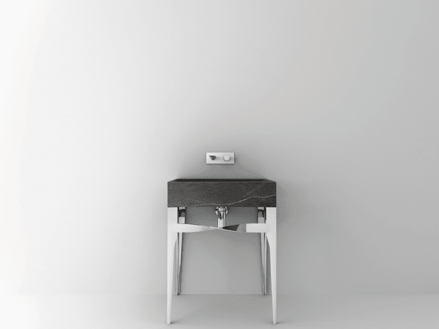 È in marmo Stone Gray il lavabo consolle Accademia della collezione Autoritratti di Teuco progettato da Carlo Colombo design. In finitura cromo, la consolle ha un’altezza di 70 cm. Il lavabo misura L 65 x P 45 cm. Prezzo su richiesta. www.teuco.it È in marmo Stone Gray il lavabo consolle Accademia della collezione Autoritratti di Teuco progettato da Carlo Colombo design. In finitura cromo, la consolle ha un’altezza di 70 cm. Il lavabo misura L 65 x P 45 cm. Prezzo su richiesta. www.teuco.it