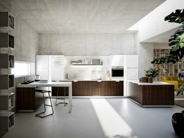 cucina con cappa Lux di Snaidero cucina con cappa Lux di Snaidero