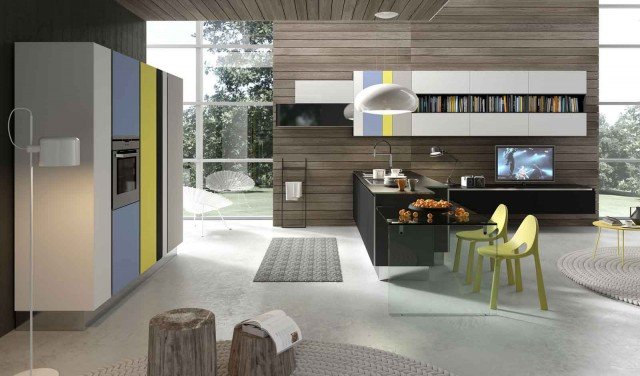 A Bijou di Aran Cucine è resa unica dalle ante in vetro colorato che si alternano con gli elementi in gres e in laminato stratificato. La colorazione nelle tonalità pastello che crea un motivo a righe verticali della grande armadiatura è ripresa dai pensili del living e crea continuità tra le due zone. Una base misura L 60 x P 59 x H 88,5 cm. Prezzo 295 euro per la versione base. www.aran.it A Bijou di Aran Cucine è resa unica dalle ante in vetro colorato che si alternano con gli elementi in gres e in laminato stratificato. La colorazione nelle tonalità pastello che crea un motivo a righe verticali della grande armadiatura è ripresa dai pensili del living e crea continuità tra le due zone. Una base misura L 60 x P 59 x H 88,5 cm. Prezzo 295 euro per la versione base. www.aran.it