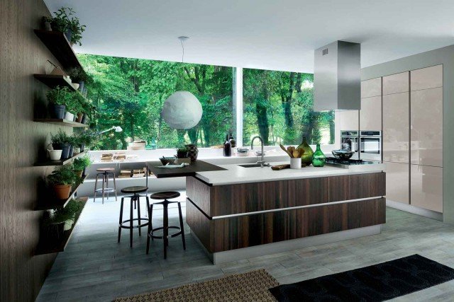 cucina con isola centrale Oyster di Veneta Cucine cucina con isola centrale Oyster di Veneta Cucine