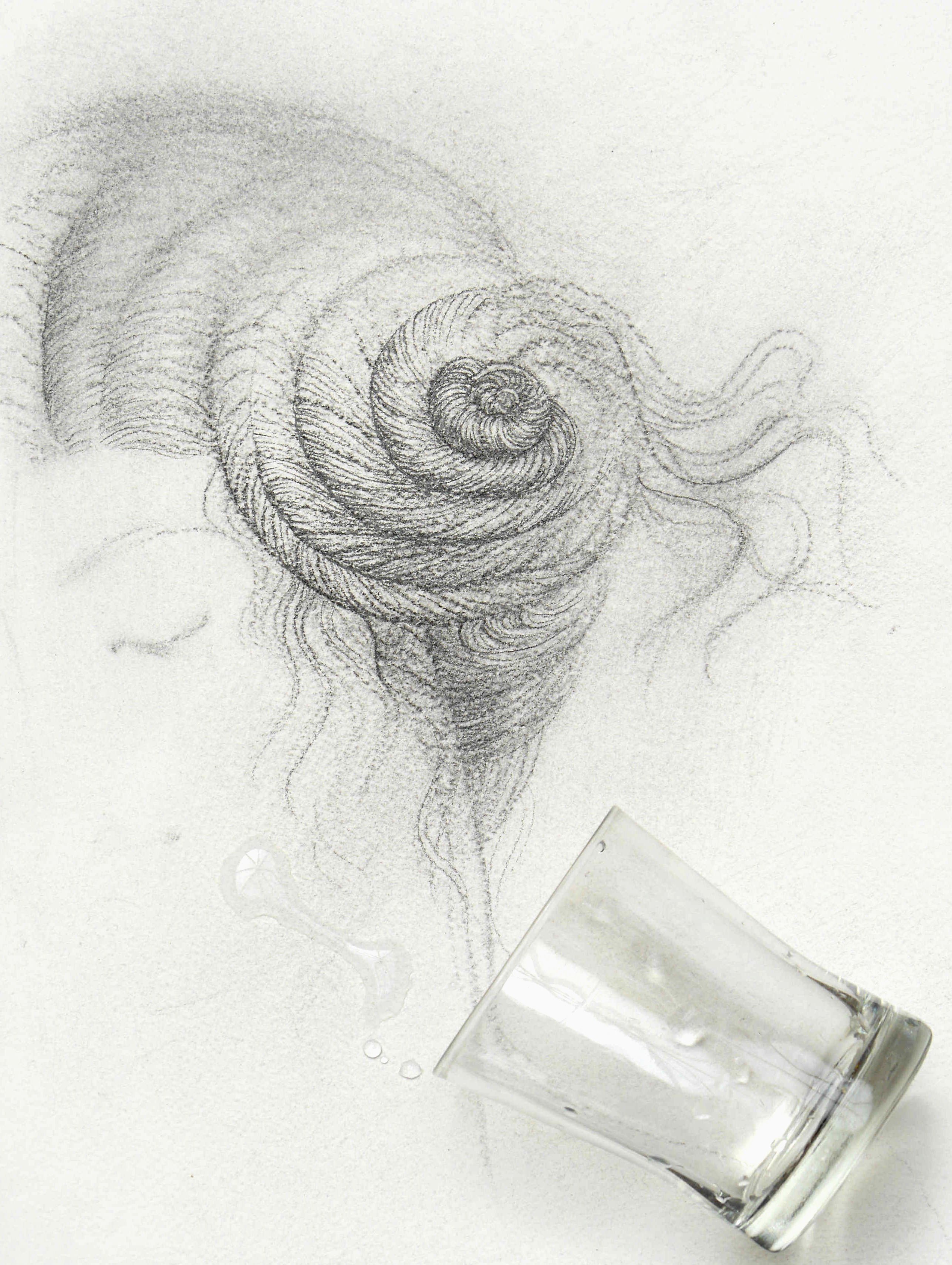 Omar Galliani_Il disegno nell'acqua_1979_2015_matita su carta_acqua e vetro su carta_cm 40x30 Omar Galliani_Il disegno nell'acqua_1979_2015_matita su carta_acqua e vetro su carta_cm 40x30