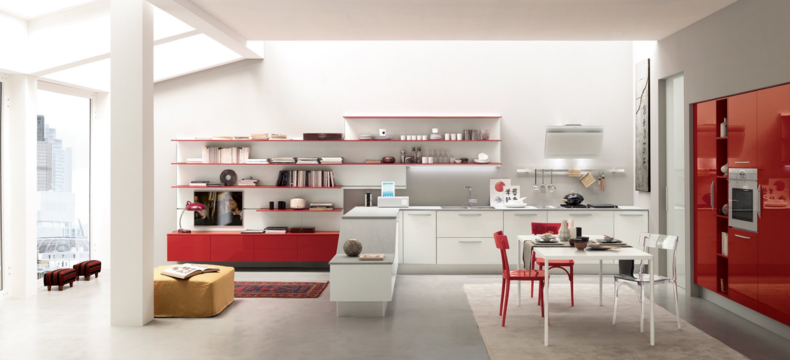 Cucine a vista per il loft, nel soggiorno open space cose di casa Cucine per loft