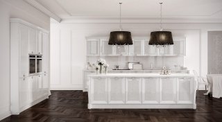 cucina con ante laccate lucido bianco Olympia di Berloni cucina con ante laccate lucido bianco Olympia di Berloni