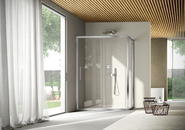 box doccia Like di Ideagroup in extrabrill trasparente, dimensioni L 140 x P 90 cm box doccia Like di Ideagroup in extrabrill trasparente, dimensioni L 140 x P 90 cm