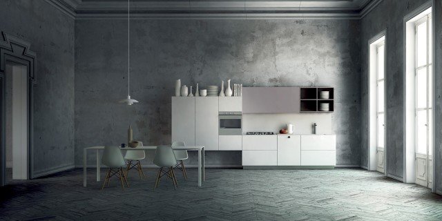 Milano di Del Tongo è una cucina essenziale e compatta caratterizzata dalle ante prive di maniglie laccate Bianco delhi e Lilla puerto. I moduli, verticali e orizzontali, possono essere posizionati a piacere per soluzioni “su misura”. Prezzo su richiesta. www.gruppodeltongo.com Milano di Del Tongo è una cucina essenziale e compatta caratterizzata dalle ante prive di maniglie laccate Bianco delhi e Lilla puerto. I moduli, verticali e orizzontali, possono essere posizionati a piacere per soluzioni “su misura”. Prezzo su richiesta. www.gruppodeltongo.com