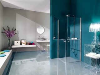 cabina doccia Alter di Samo in alluminio brillantato cromo lucido cabina doccia Alter di Samo in alluminio brillantato cromo lucido