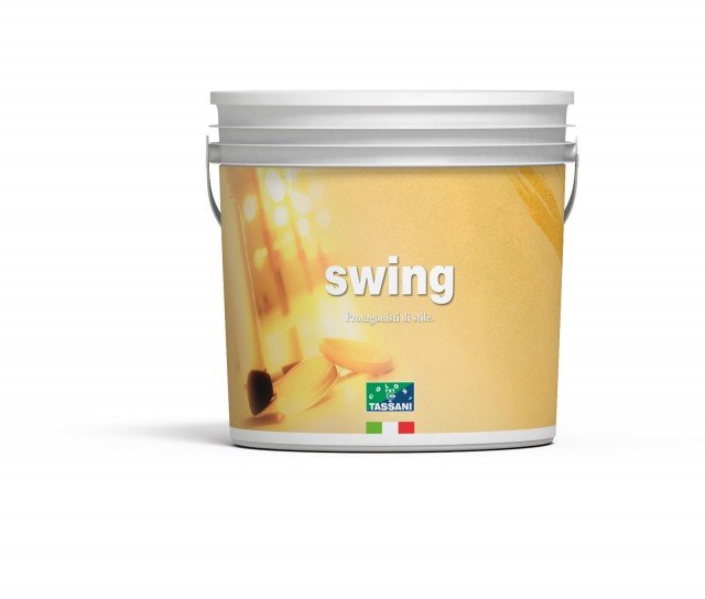 All’acqua, la finitura metallizzata a effetto sabbiato fine è disponibile in argento, oro e nelle tinte della cartella colori. Facile da stendere, nel formato da 1 litro costa 28 euro Swing di Tassani www.tassani.it All’acqua, la finitura metallizzata a effetto sabbiato fine è disponibile in argento, oro e nelle tinte della cartella colori. Facile da stendere, nel formato da 1 litro costa 28 euro Swing di Tassani www.tassani.it