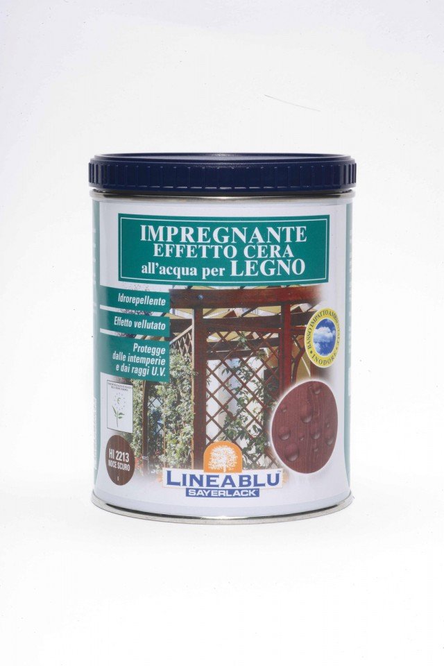 All’acqua, l’impregnante effetto cera per legno è in 8 colori. Idrorepellente, è adatto per mobili e arredi in legno grezzo, soffittature e travature, gazebo. La latta da 0,750 litri costa 15,50 euro Impregnate effetto cera Linea Blu di Sayerlack www.sayerlack.com/it All’acqua, l’impregnante effetto cera per legno è in 8 colori. Idrorepellente, è adatto per mobili e arredi in legno grezzo, soffittature e travature, gazebo. La latta da 0,750 litri costa 15,50 euro Impregnate effetto cera Linea Blu di Sayerlack www.sayerlack.com/it