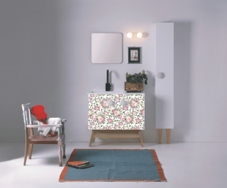 mobile con lavabo in ceramica della collezione bagno Nancopiù Vintage di Xilon mobile con lavabo in ceramica della collezione bagno Nancopiù Vintage di Xilon