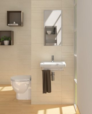 lavabo a sospensione rettangolare New Light 45 di Ceramica Catalano lavabo a sospensione rettangolare New Light 45 di Ceramica Catalano