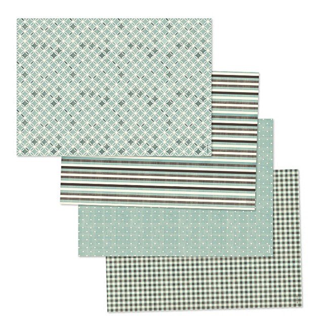 Le tovagliette americane Paramount di Maiuguali sono realizzate in carta riciclata e sono vendute in comodi blocchi da 48 pezzi da “sfogliare” quando serve. Misurano L 42 x P 30 cm. Prezzo 21 euro (per il blocco). www.maiuguali.it Le tovagliette americane Paramount di Maiuguali sono realizzate in carta riciclata e sono vendute in comodi blocchi da 48 pezzi da “sfogliare” quando serve. Misurano L 42 x P 30 cm. Prezzo 21 euro (per il blocco). www.maiuguali.it