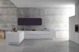 cucina bianca curva angolare Numero Uno di Doimo Cucine cucina bianca curva angolare Numero Uno di Doimo Cucine