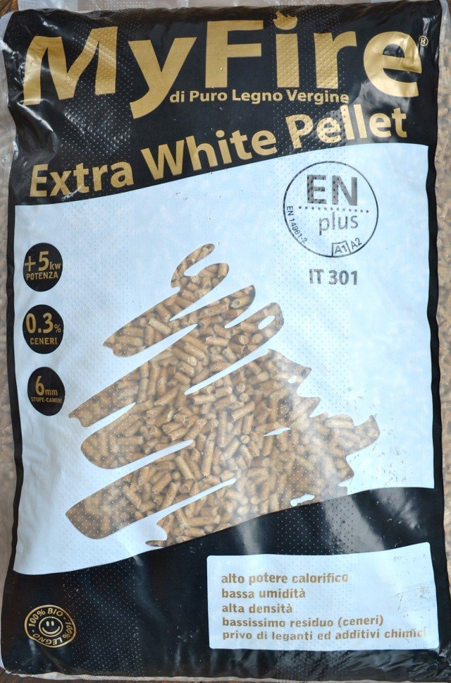 pellet Extra White di Pellet My Fire certificato enplus a1 pellet Extra White di Pellet My Fire certificato enplus a1