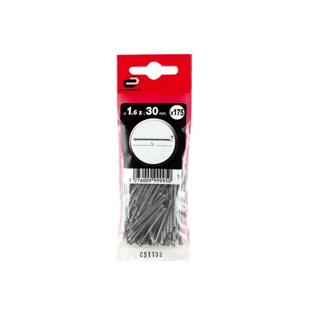 Chiodo gruppino in acciaio lucido (1,6 x 30 mm), indicato per legno, muro, confezione da 175 pezzi. Prezzo 1,50 euro (confezione da 175 pezzi). www.leroymerlin.it Chiodo gruppino in acciaio lucido (1,6 x 30 mm), indicato per legno, muro, confezione da 175 pezzi. Prezzo 1,50 euro (confezione da 175 pezzi). www.leroymerlin.it