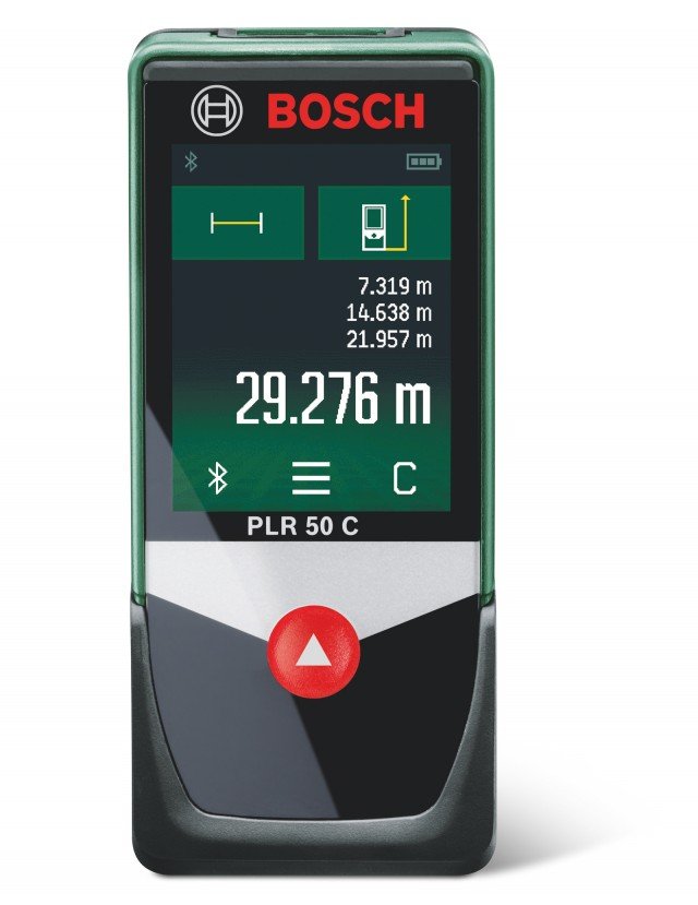 Il laser di Bosch presenta una connessione Bluetooth (compatibile con dispositivi iOS e Android di ultime generazioni). Rileva distanze e lunghezze fino a 50 m. Calcolo di superfici e volumi, misurazione in continuo incluso valore min/max, misurazioni indirette, misurazioni inclinazione, funzione bolla, selezione del punto di misurazione e funzione “Help” di supporto. Possibilità di memorizzare 10 risultati, sommarli e/o sottrarli. Schermo touchscreen a colori da 2,4″, diodo laser 635 nm classe 2; in dotazione: 2 batterie LR03 da 1,5 V (AAA), custodia protettiva. Prezzo 149,95 euro. www.bosch.it. In vendita su www.amazon.it Il laser di Bosch presenta una connessione Bluetooth (compatibile con dispositivi iOS e Android di ultime generazioni). Rileva distanze e lunghezze fino a 50 m. Calcolo di superfici e volumi, misurazione in continuo incluso valore min/max, misurazioni indirette, misurazioni inclinazione, funzione bolla, selezione del punto di misurazione e funzione “Help” di supporto. Possibilità di memorizzare 10 risultati, sommarli e/o sottrarli. Schermo touchscreen a colori da 2,4″, diodo laser 635 nm classe 2; in dotazione: 2 batterie LR03 da 1,5 V (AAA), custodia protettiva. Prezzo 149,95 euro. www.bosch.it. In vendita su www.amazon.it