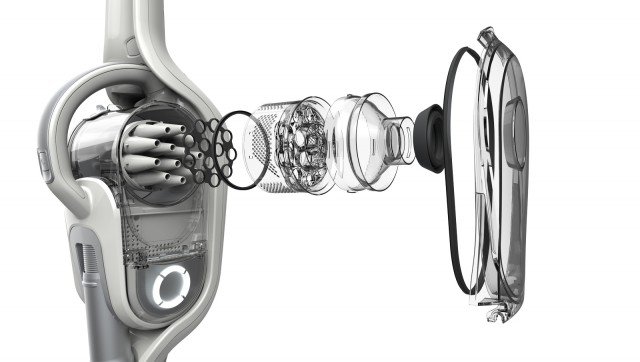 L’azione dei 12 cicloni trattiene anche le particelle di sporco più piccole nel contenitore evitando la perdita di forza di pulizia e, in combinazione con la tecnologia al litio, mantiene costanti le prestazioni durante le attività di pulizia. Le particelle di sporco più grosse aspirate insieme all’aria ricadono sul fondo del contenitore per effetto della forza centrifuga, mentre le restanti particelle di sporco più fini sono separate dall’aria attraverso il sistema muiticiclonico che le trattiene nel contenitore. L’aria continua poi il suo percorso in uscita.Altra caratteristica è l’esclusiva spazzola motorizzata di elevata qualità che raccoglie anche i residui di sporco più difficile al primo passaggio. La spazzola, dorata di speciali setole in nylon, permette di pulire tutte le superficie, dai tappeti al pavimenti più delicati. Inoltre la testa pulente è sigillata per evitare di avere perdite di potenza del flusso di aspirazione, contribuendo a mantenere sempre elevate le prestazioni.
Le scope ricaricabili con Ora Technology di Black+Decker sono disponibili in due diversi modelli da 32,4v e 21.6v dal design elegante e bilanciato, entrambi multifunzione che da pratica scopa a batteria si trasformano in comodo aspiratutto portatile. In base al modello scelto infatti le scope ricaricabili con Ora technology si caratterizzano da una bocchetta flessibile integrata che si estende fino a 80 cm, per raggiungere anche aree inaccessibile oppure dai kit di estensione per arrivare anche negli angoli della casa più alti e difficili. L’azione dei 12 cicloni trattiene anche le particelle di sporco più piccole nel contenitore evitando la perdita di forza di pulizia e, in combinazione con la tecnologia al litio, mantiene costanti le prestazioni durante le attività di pulizia. Le particelle di sporco più grosse aspirate insieme all’aria ricadono sul fondo del contenitore per effetto della forza centrifuga, mentre le restanti particelle di sporco più fini sono separate dall’aria attraverso il sistema muiticiclonico che le trattiene nel contenitore. L’aria continua poi il suo percorso in uscita.Altra caratteristica è l’esclusiva spazzola motorizzata di elevata qualità che raccoglie anche i residui di sporco più difficile al primo passaggio. La spazzola, dorata di speciali setole in nylon, permette di pulire tutte le superficie, dai tappeti al pavimenti più delicati. Inoltre la testa pulente è sigillata per evitare di avere perdite di potenza del flusso di aspirazione, contribuendo a mantenere sempre elevate le prestazioni.
Le scope ricaricabili con Ora Technology di Black+Decker sono disponibili in due diversi modelli da 32,4v e 21.6v dal design elegante e bilanciato, entrambi multifunzione che da pratica scopa a batteria si trasformano in comodo aspiratutto portatile. In base al modello scelto infatti le scope ricaricabili con Ora technology si caratterizzano da una bocchetta flessibile integrata che si estende fino a 80 cm, per raggiungere anche aree inaccessibile oppure dai kit di estensione per arrivare anche negli angoli della casa più alti e difficili.