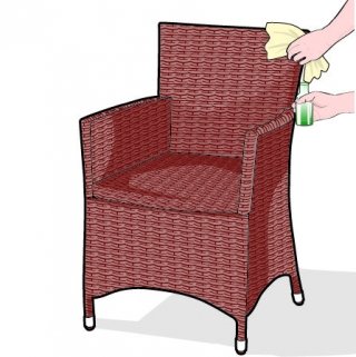 1. Se il rattan è secco e screpolato si applichi dell’olio di lino e si ripassi il panno morbido 1. Se il rattan è secco e screpolato si applichi dell’olio di lino e si ripassi il panno morbido